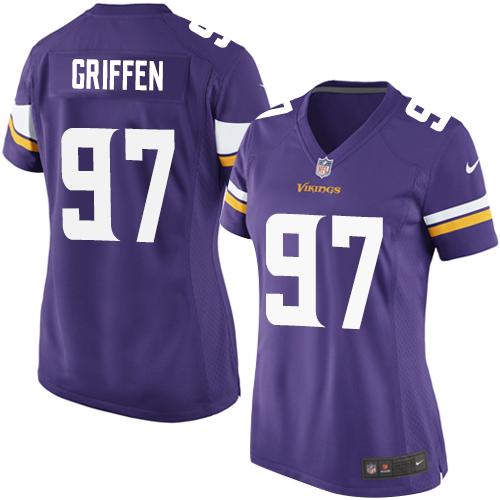 Nike Vikings #97 Everson Griffen Purple Team Color Women's Stitched NFL Elite Jersey